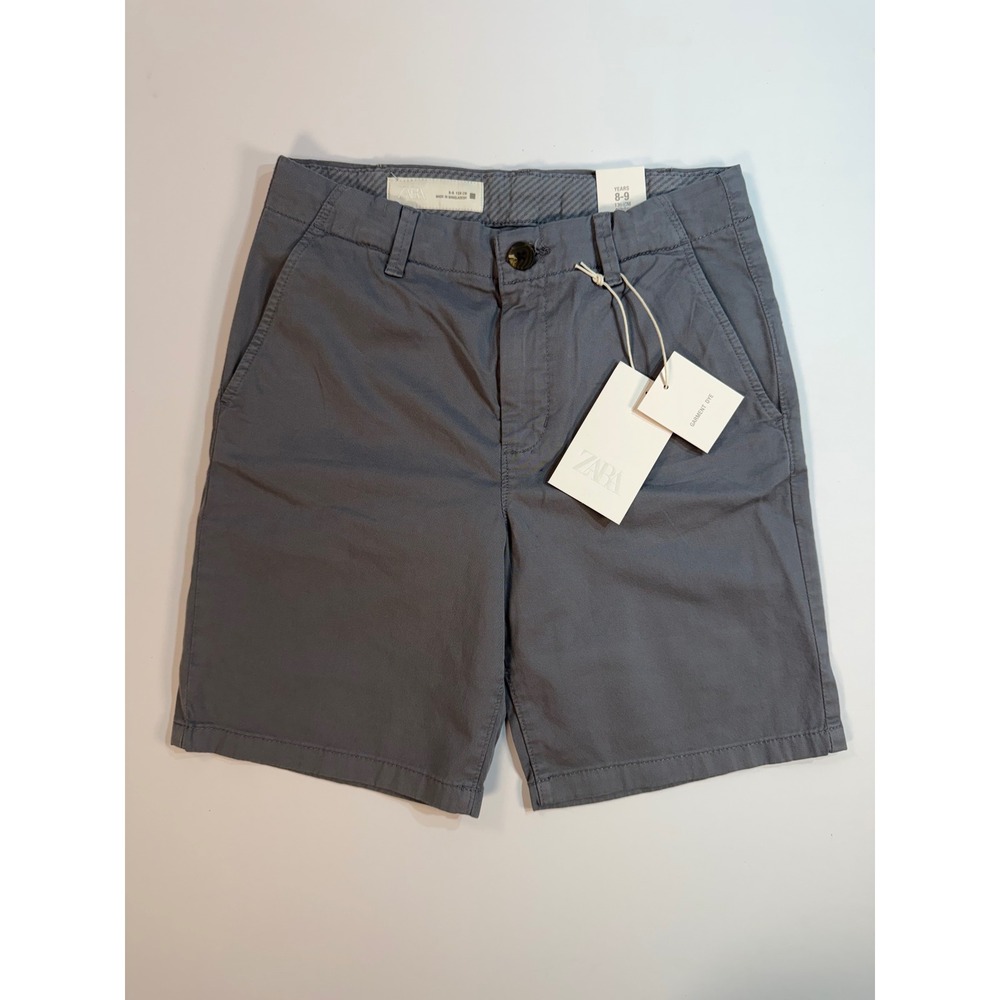 Zara Boys Grey Garment Dye Chino Shorts Size 8-9 134cm NWT 9959/775/428